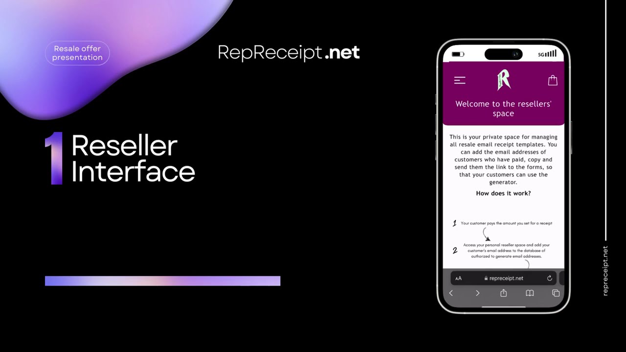 How to resell receipts with RepReceipt