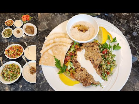 PERFECT Mediterranean Dinner | Zaatar-Crusted Chicken | Tabouleh | Israeli Salad | White Bean Hummus