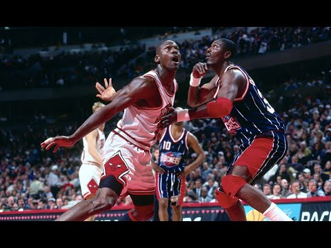 1997 NBA Houston Rockets at Chicago Bulls, January 11, 1997, Black Jesus Jordan vs. Hakeem The Dream