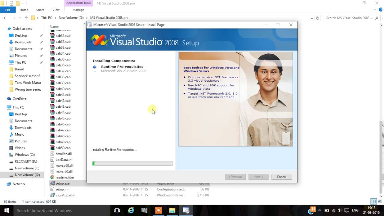 how to install visual studio 2008 in windows 10 latest