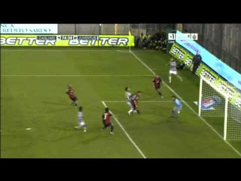 Cagliari VS Juventus 1 - 1 Goal Robert Acquafresca