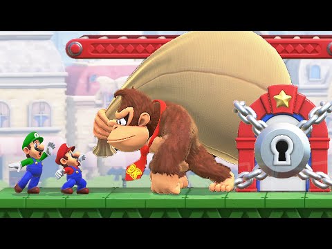 Mario vs Donkey Kong Switch – 2 Player Co-Op World 1 [100%] (HD)