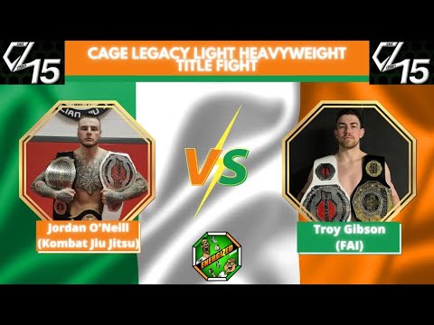 Jordan O'Neill Vs Troy Gibson | Cage Legacy Light Heavyweight Title | Energized's "The Face Off"