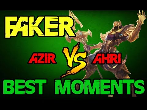 SKT T1 Faker as Azir vs Ahri | BEST MOMENTS