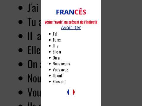 O verbo  AVOIR  no presente em francês  #auladefrancês #aprendafrances