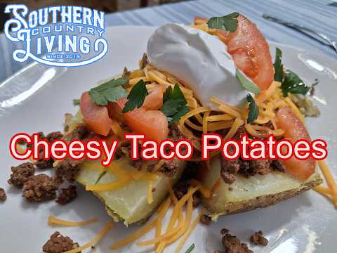 Cheesy Taco Potatoes  --  Fast and Easy Recipe  --  Great For The Superbowl