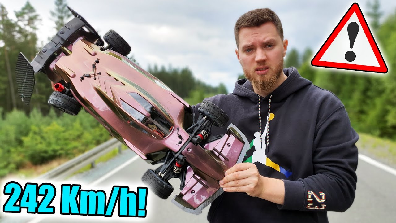 1.100€ RC AUTO neu AUFGEBAUT und direkt bei 242 Km/h gegen PFOSTEN geknallt... (Neuer Rekord)