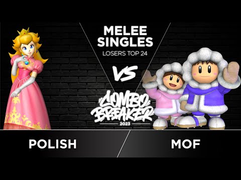 Polish (Peach) vs MOF (Ice Climbers) - Melee Singles Losers Top 24 - COMBO BREAKER 2023