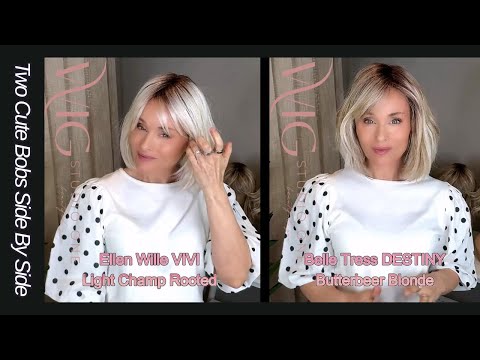 Vivi vs Destiny | Ellen Wille & BelleTress Wig Comparison #bobhaircut