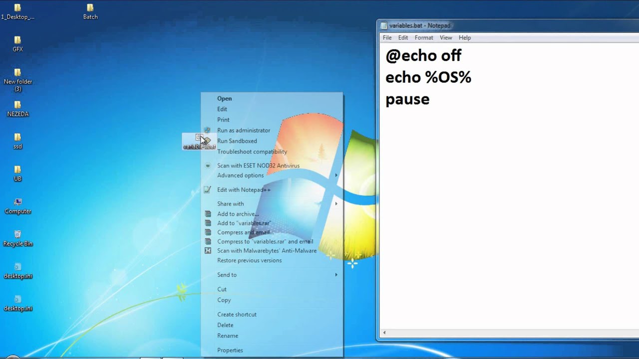 Batch Scripting - 10 - Enviroment Variables
