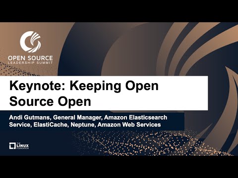 Keynote: Keeping Open Source Open - Andi Gutmans, Amazon Web Services