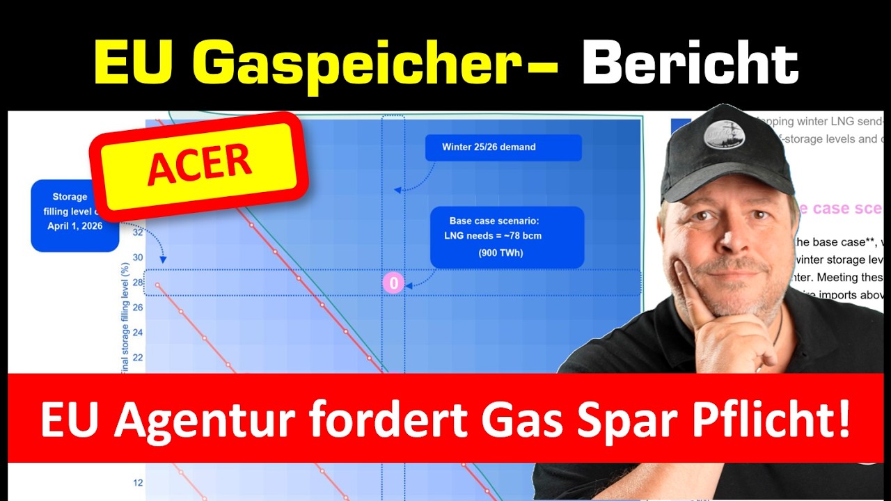Gasspeicher: EU Agentur ACER Monitoringbericht  - Gas Sparpflicht empfohlen!
