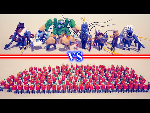 NEW SECRET Team vs PRESENT ELF Team - Totally Accurate Battle Simulator TABS