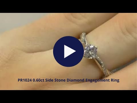 PR1024 0.60ct Side Stone Diamond Engagement Ring