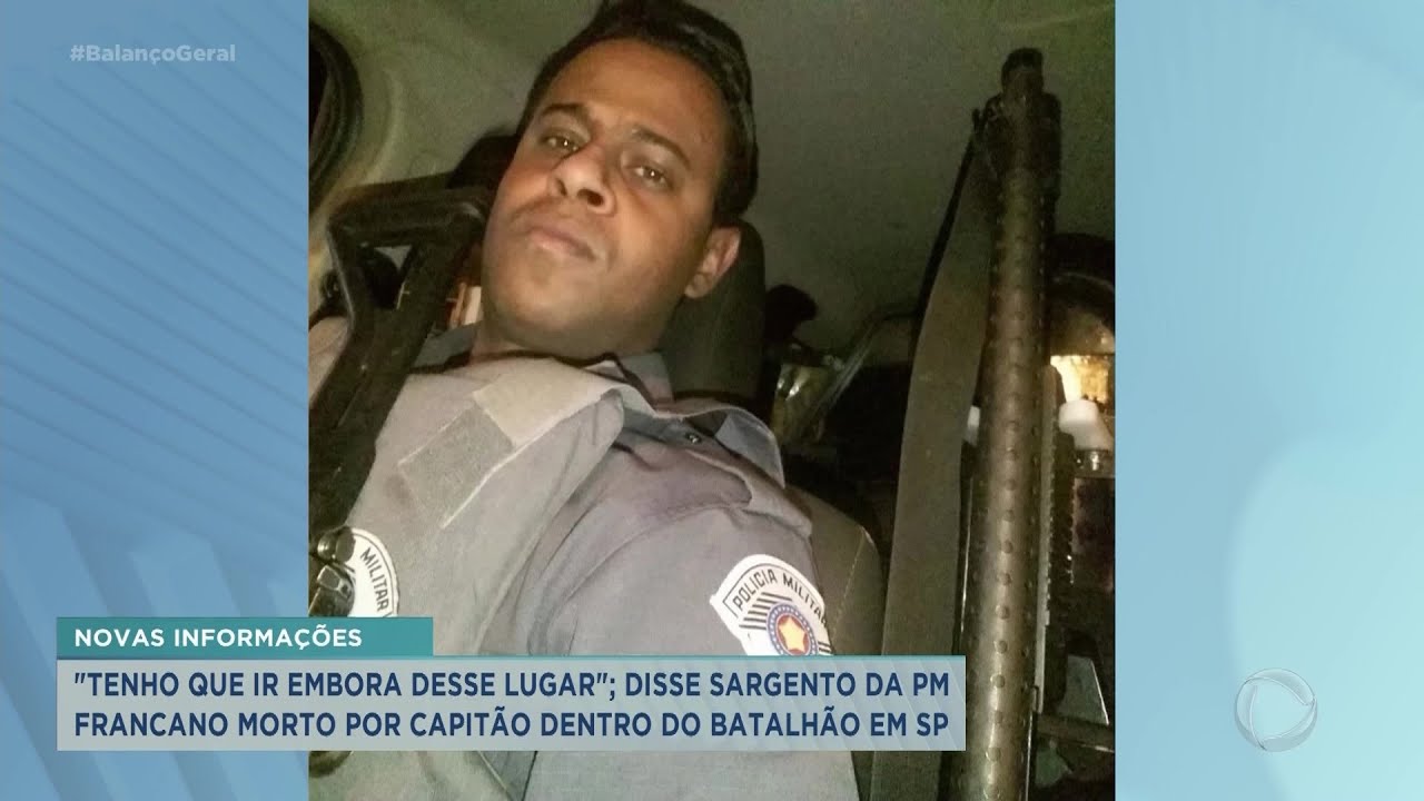 Áudios de sargento da PM morto a tiros por capitão em SP revelam motivação do crime