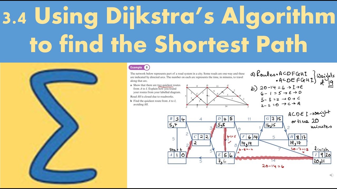 3.4 Using Dijkstra's algorithm to find the shortest path (D1 - Chapter 3: Algorithms on graphs)