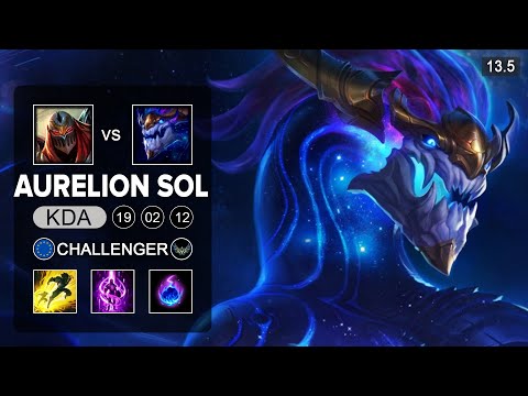 Aurelion Sol vs Zed Mid - EUW Challenger - Patch 13.5 Season 13