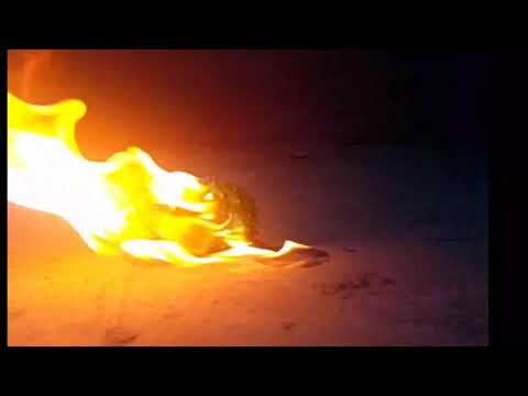 a ball is burning & a fire vs bull