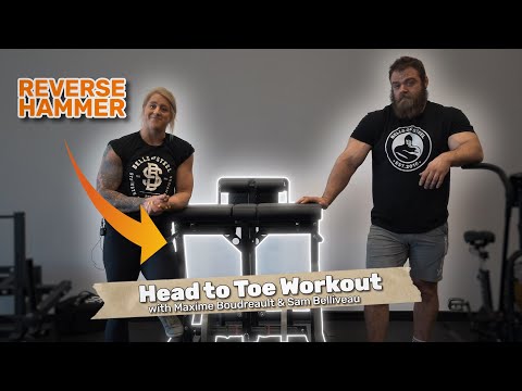 A Full Body Reverse Hammer workout with Maxime Boudreault and Sam Belliveau
