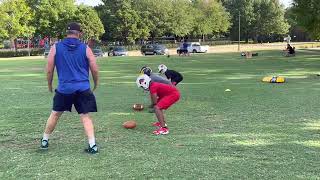 Center Training shotgun snap drills