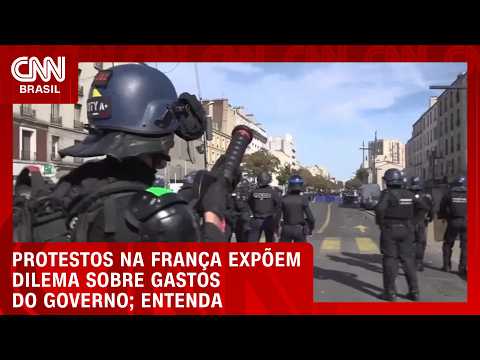 Protestos na França expõem dilema sobre gastos do governo; veja no Olhar Externo | HORA H