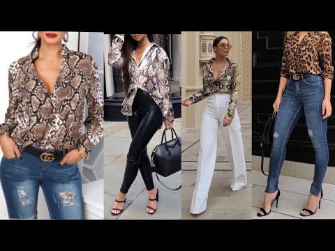 CÓMO COMBINAR BLUSAS CON ESTAMPADO ANIMAL PRINT EN TENDENCIA! MODA 2022 PARA MUJER OUTFITS DE MODA