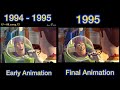 Toy Story 1995 Render Bugs Or Animation Glitches Early Animation And Final Animation Comparison