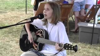 Sawyer at the Greenfield Farmers Market with a New Original Song, "Sometimes I Wonder"