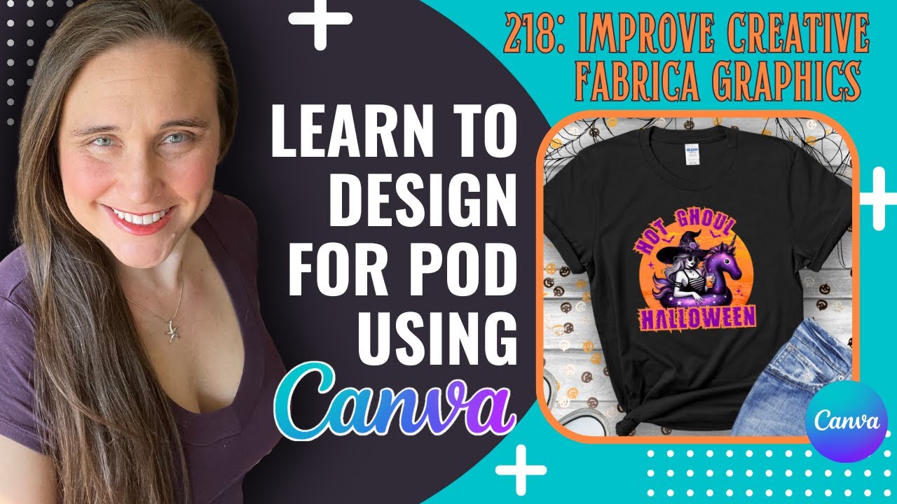 Canva Design Tutorial For Print On Demand: Improve Creative Fabrica Graphics For Halloween❤️🔥💲