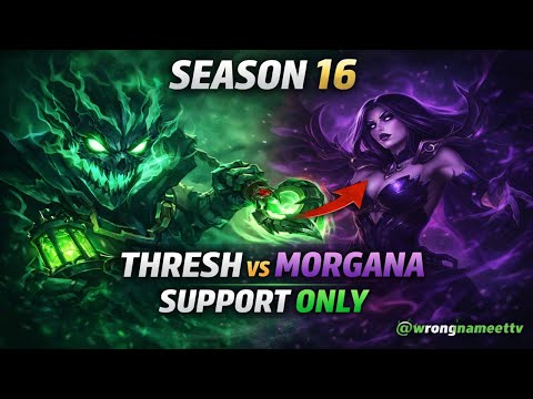 Thresh [Challenger smurf] - Season 16 gameplay - Thresh vs Morgana