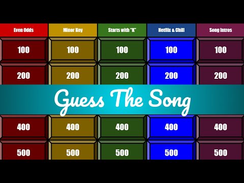 Guess the Song: Jeopardy-Style Music Quiz #84