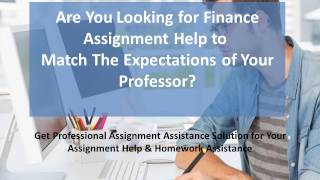 Top Quality Finance Assignment Help