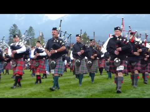 Canmore Highland Games closing ceremony 2018  (part 4)