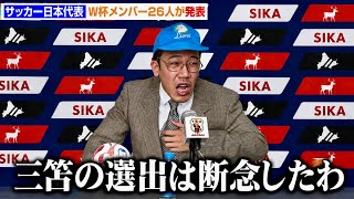 監督を落選させた方がいいサッカー日本代表メンバー発表