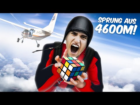 Kann ich einen ZAUBERWÜRFEL im FREIEN FALL lösen?! | Kaan Kann Alles!