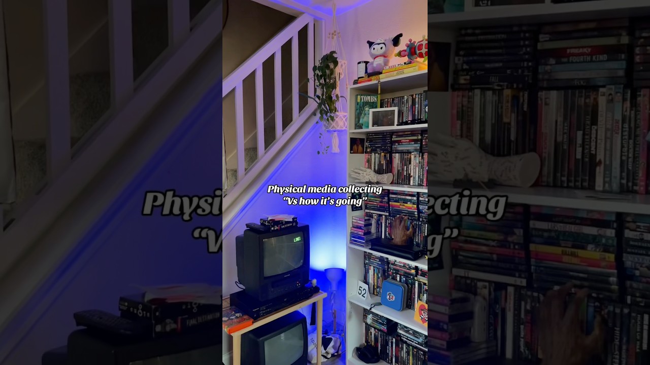 Physical media collection - “How it started vs How it’s going.” #physicalmedia #cinephile