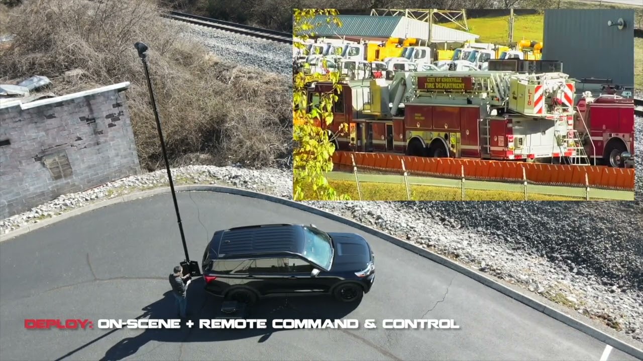Play: Deploy cameras, antennas, and lighting on-scene with remote command and control