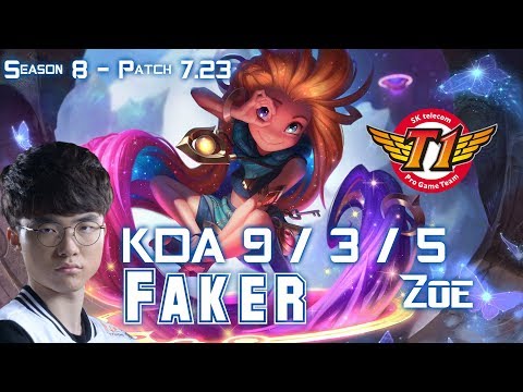 SKT T1 Faker ZOE vs LEBLANC Mid - Patch 7.23 KR Ranked