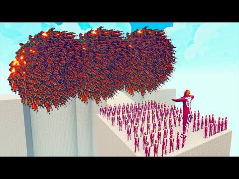 100x TITAN + 1x COLOSSAL TITAN vs EVERY GOD - Totally Accurate Battle Simulator TABS