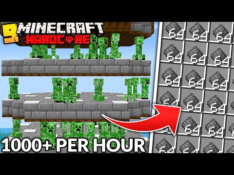 I Built a CREEPER FARM in Minecraft Hardcore