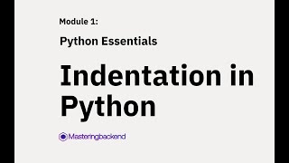 Download the video "Indentation in Python"