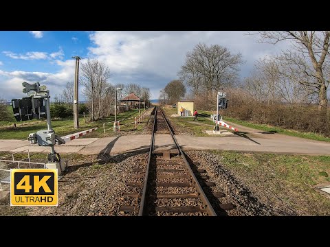 Train Driver's view / Pohled strojvedoucího na trať Nymburk - Jičín (4K)