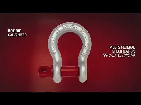 Crosby G-209 Galvanized Screw Pin Shackles