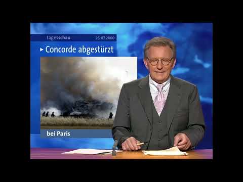 Concorde Absturtz 25 07 2000.  Tagesschau,