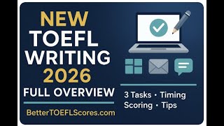 TOEFL Writing 2026: Overview of the New Writing Section (3 Tasks Explained + Tips for a High Score!)