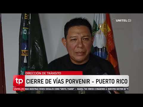Tránsito dio a conocer el cierre temporal del tramo Porvenir - San Miguel y Puerto Rico