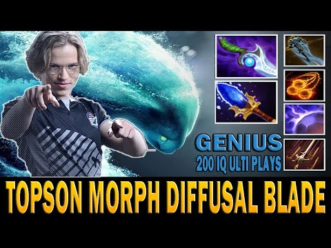 Topson Morphling Diffusal Blade Build 200 iQ TI Winner Play 7.23 Dota 2 Gameplay