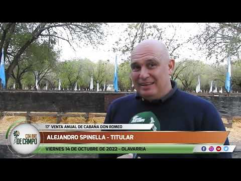 Alejandro Spinella - remate de Cabaña Don Romeo - Viernes 14 de octubre de 2022 - Olavarría