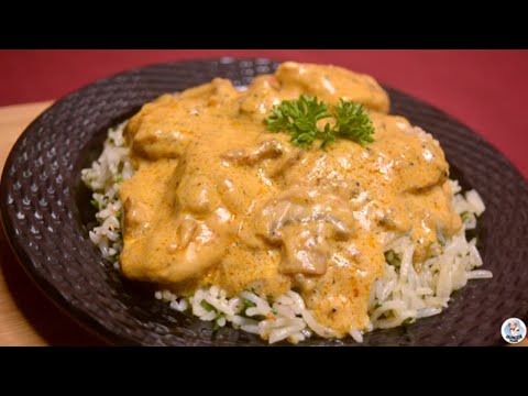 Chicken Stroganoff With Herbed Rice | Chicken Stroganoff Recipe | Russian Cuisine | Hunger Plans
