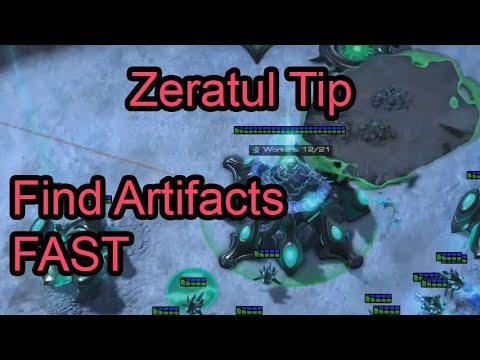 Starcraft 2 Coop Commander Tips - Zeratul - Finding Artifact Fragments Using Rally Points